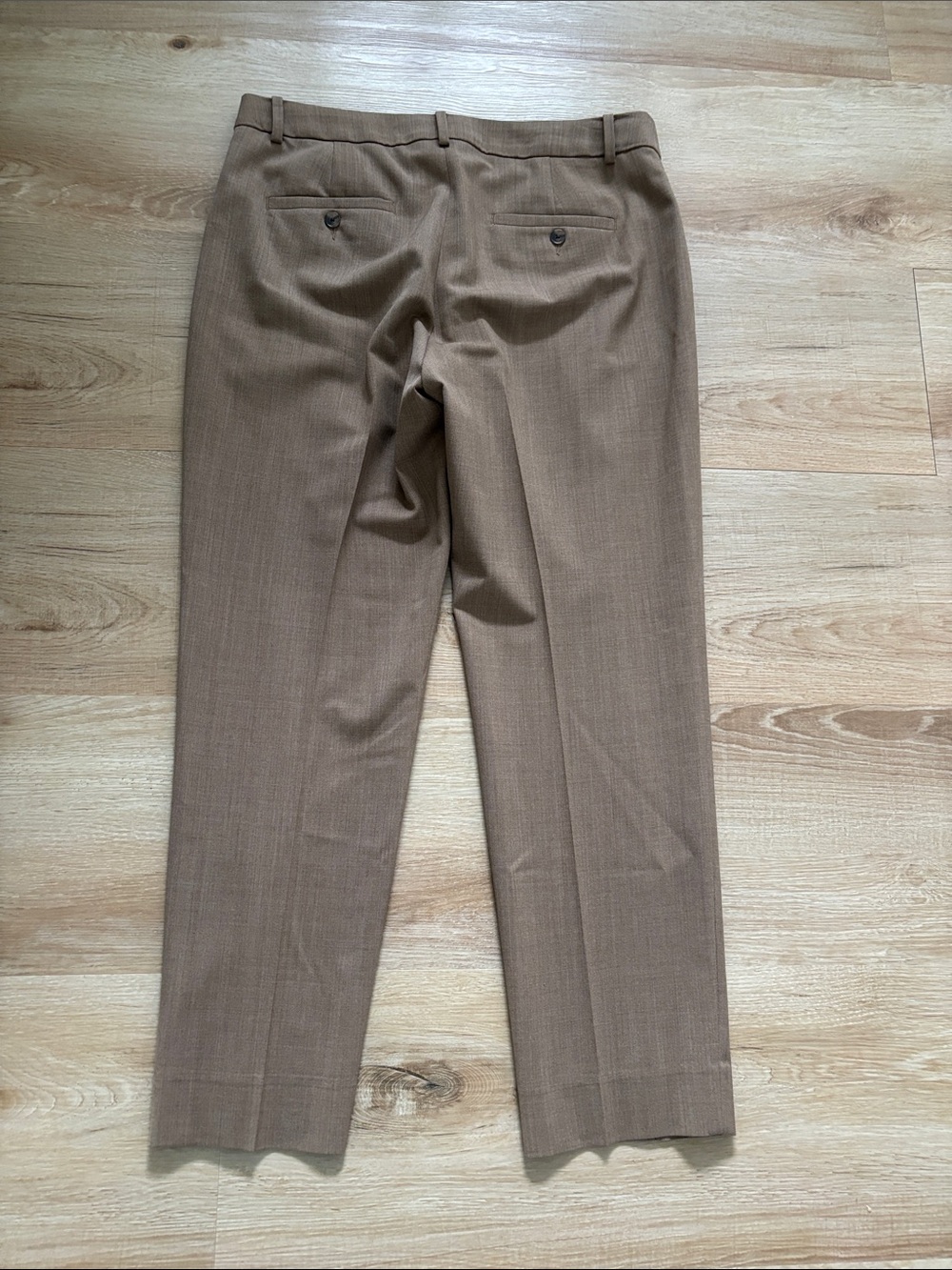 Banana Republic Wool Brown Straight-Leg  Trousers - Picture 6 of 9